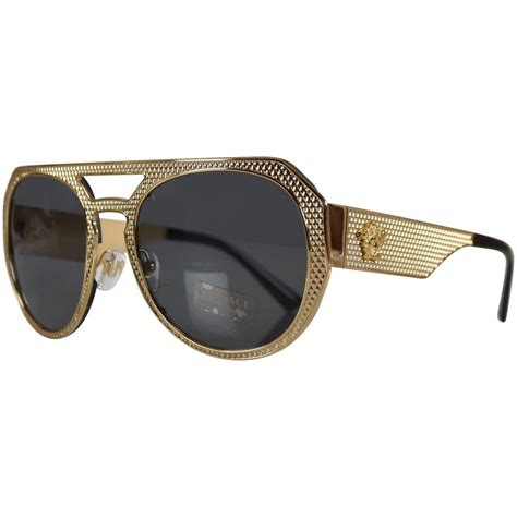 gold frame mens versace sunglasses|men's Versace sunglasses with gold.